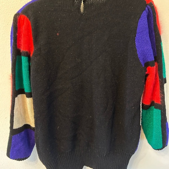 Vintage Christine Christmas Sweater Size Med With Shoulder Pads. Holiday Sweater - Picture 5 of 9